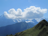 Schynige Platte: Wolke vor Eiger, Mönch und Jungfrau