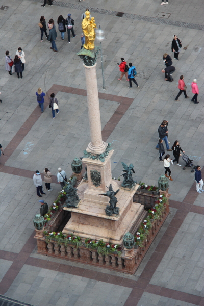  München: Vom Turm Alter Peter: Mariensäule