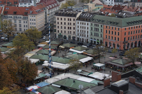  München: Vom Turm Alter Peter: Viktualienmarkt