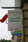 Wien: Schild Salm Bräu